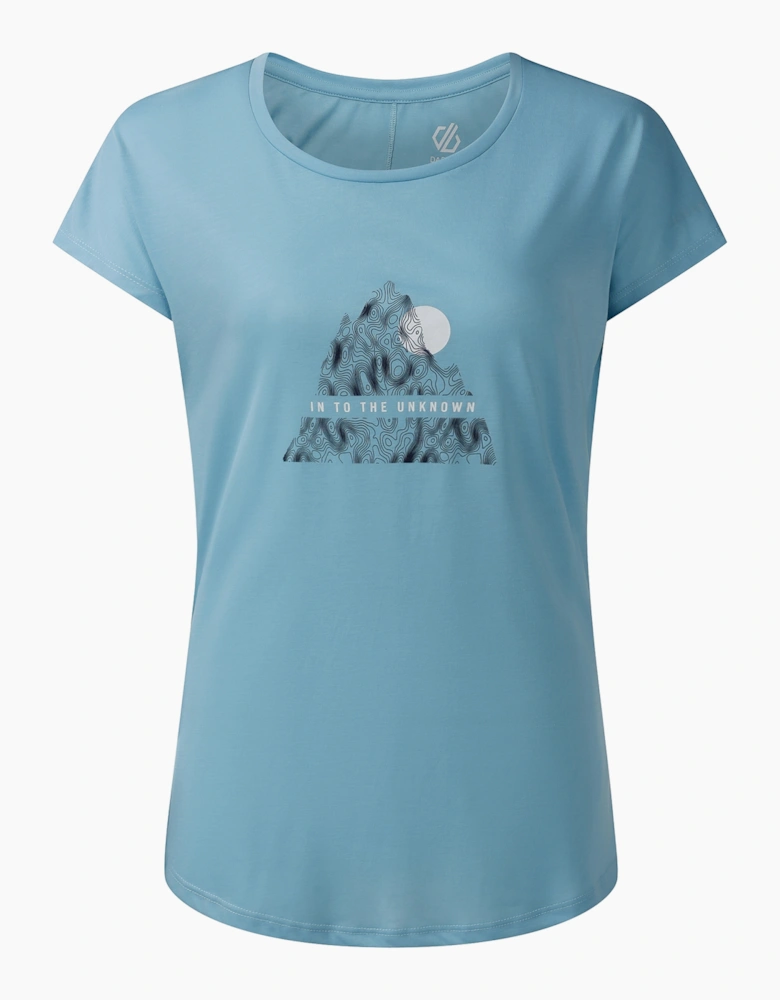 Womens/Ladies Serenity Abstract Mountain T-Shirt