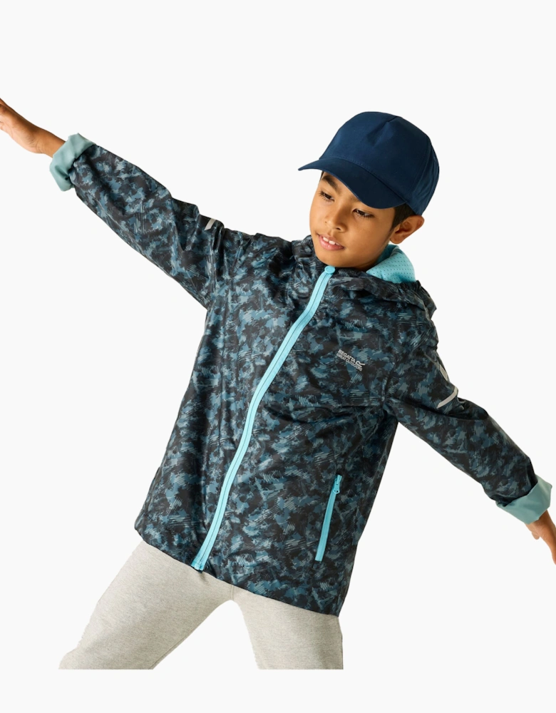 Childrens/Kids Lever II Scratched Camo Waterproof Jacket