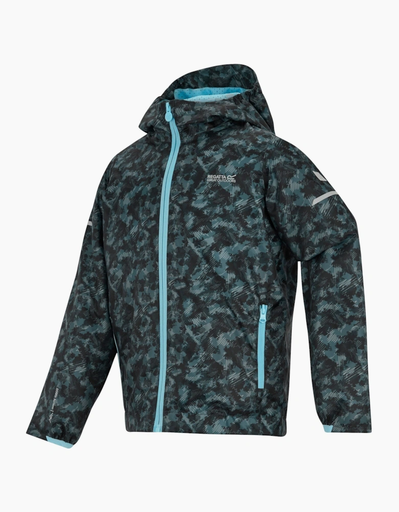 Childrens/Kids Lever II Scratched Camo Waterproof Jacket