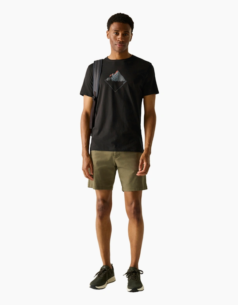 Mens Breezed Mountain Peaks T-Shirt