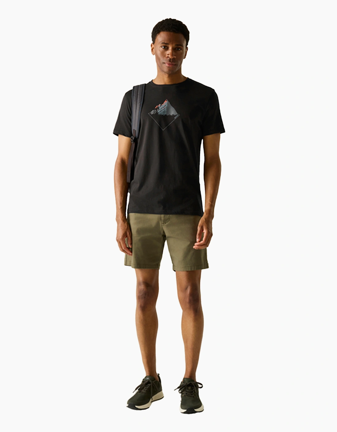 Mens Breezed Mountain Peaks T-Shirt