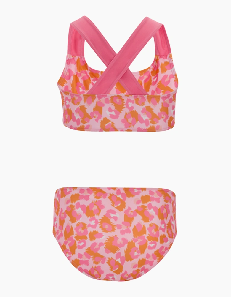 Girls Dakaria III Leopard Print Bikini Set