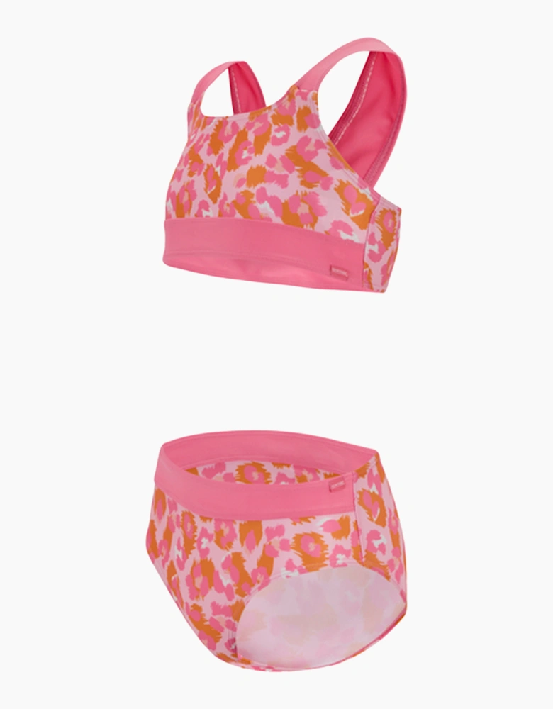 Girls Dakaria III Leopard Print Bikini Set