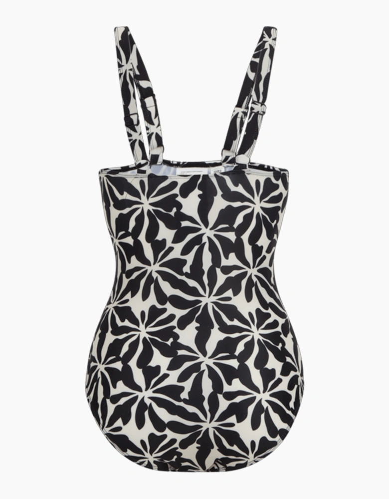 Womens/Ladies Sakari Abstract Floral Tummy Control One Piece Swimsuit