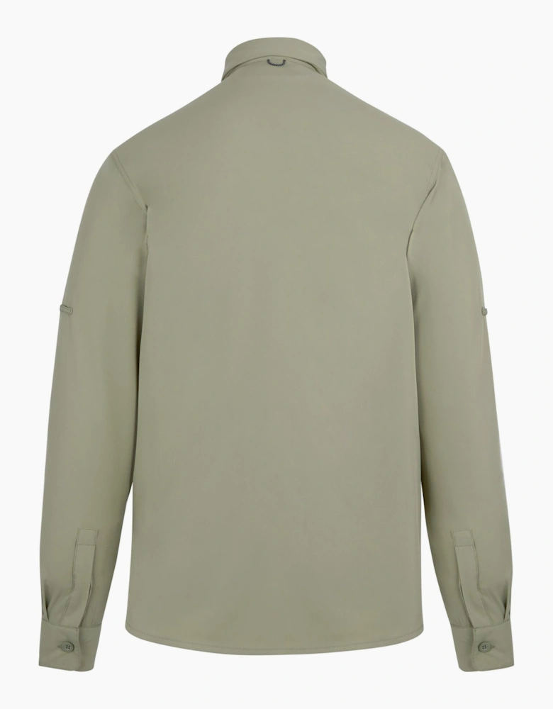 Mens Light Insect Repellent Long-Sleeved Travel Shirt