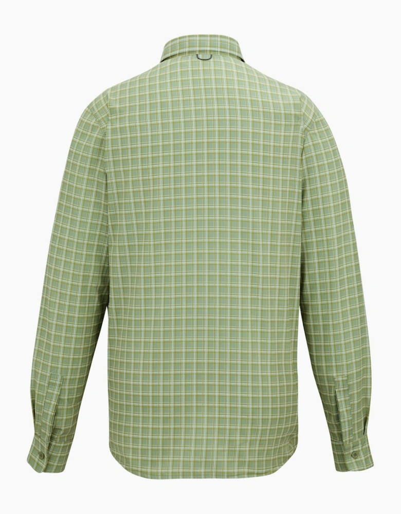 Mens Checked Insect Repellent Travel Shirt