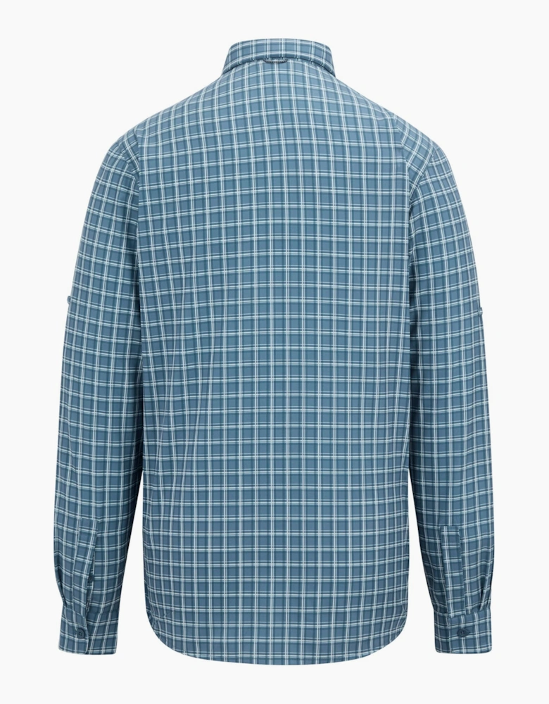 Mens Checked Insect Repellent Travel Shirt