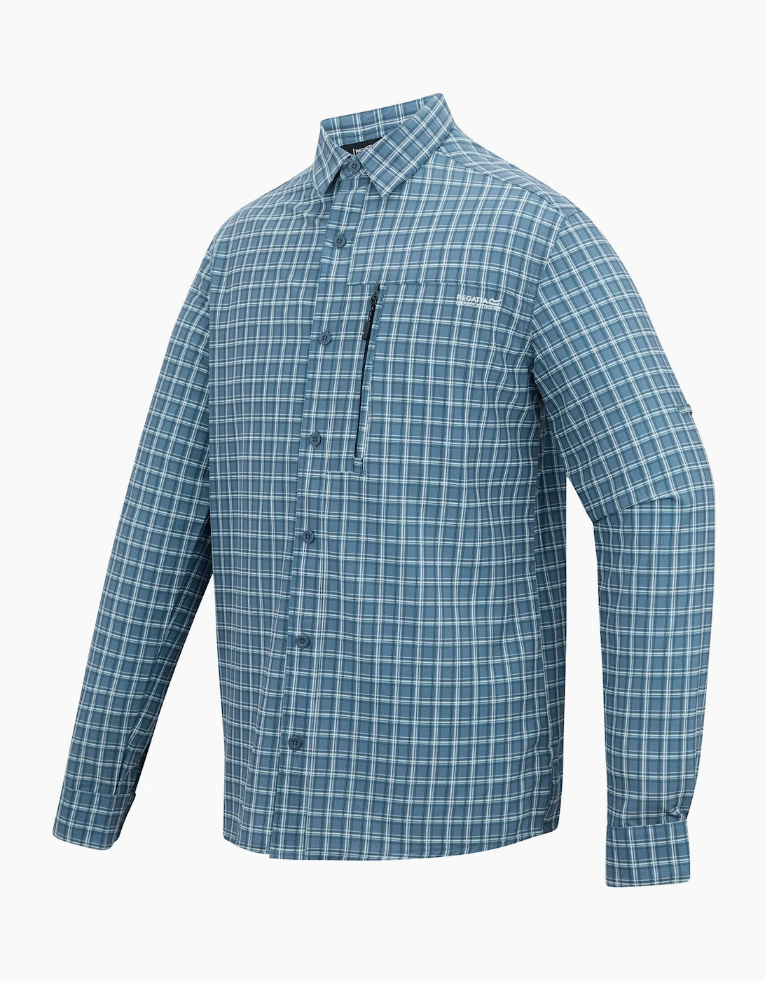 Mens Checked Insect Repellent Travel Shirt