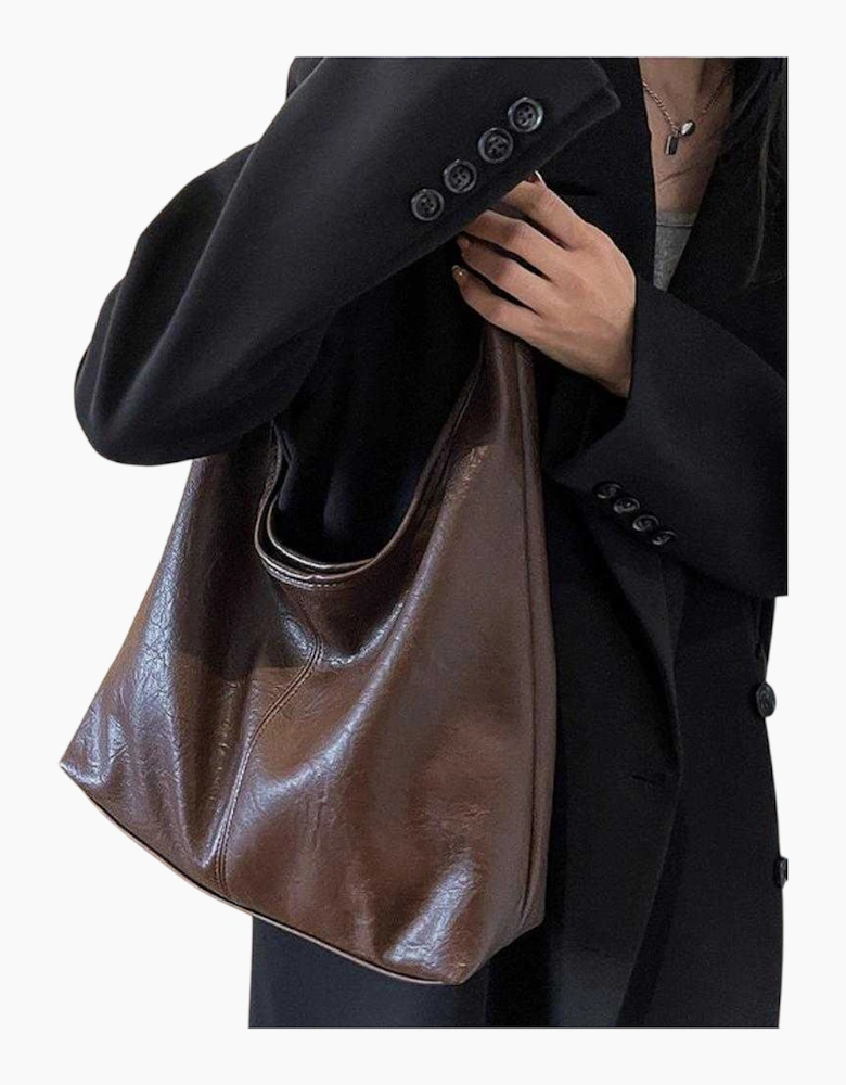 Womens/Ladies Athena Magnetic Closure Slouch Tote Bag