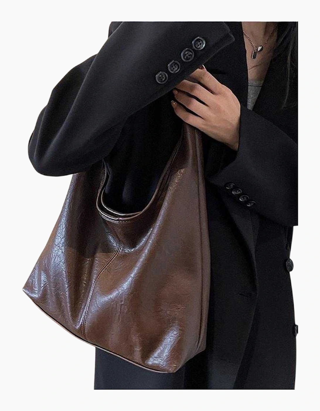 Womens/Ladies Athena Magnetic Closure Slouch Tote Bag