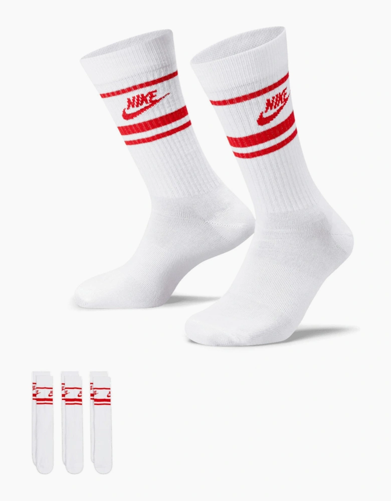 Unisex Adult Sportswear Essential Everyday Crew Socks (Pack of 3)