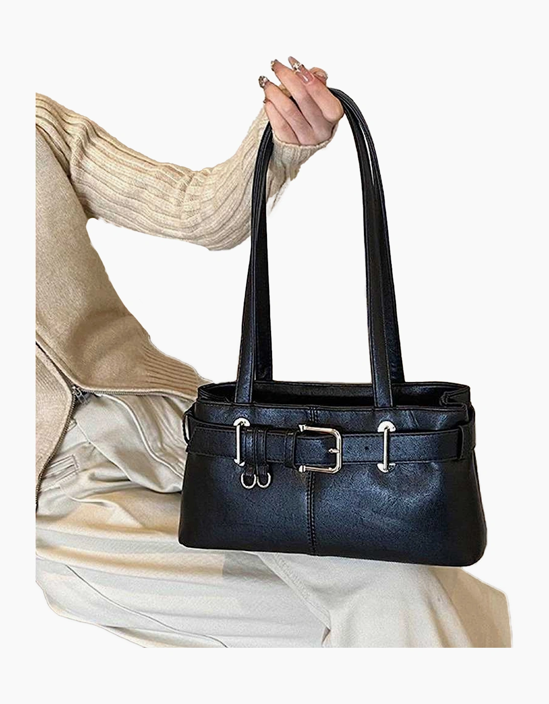 Womens/Ladies Josephine Belted Shoulder Bag