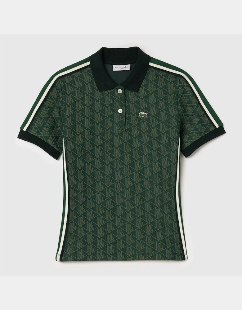 Slim-Fit Monogram Jacquard Polo Shirt