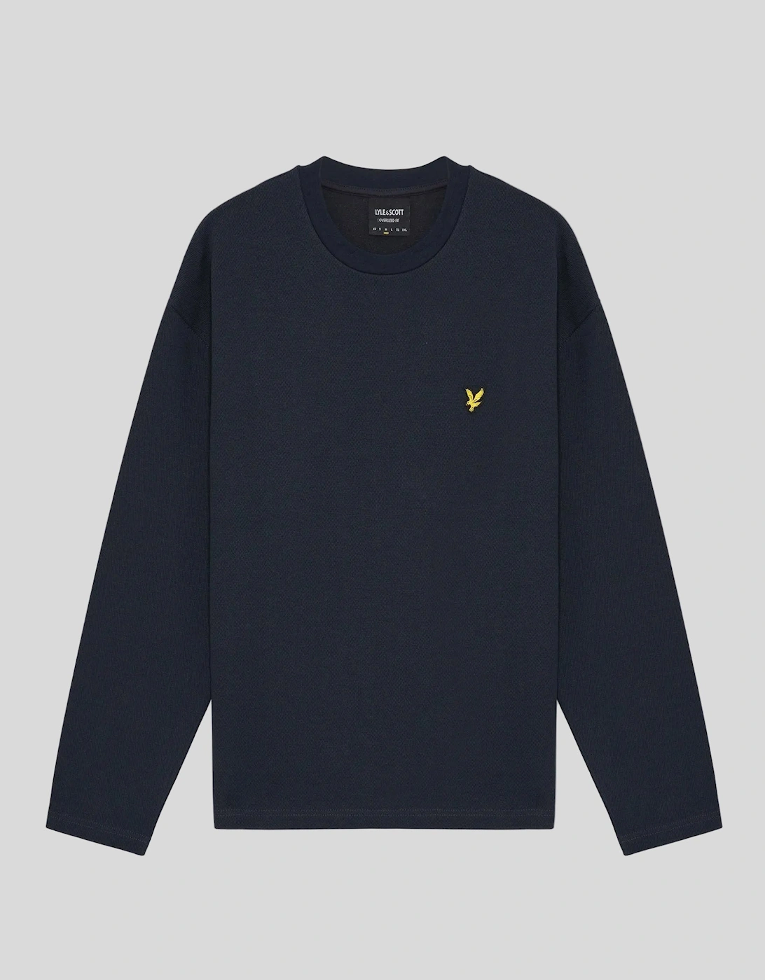 Raised Jacquard Crew Neck Sweatshirt