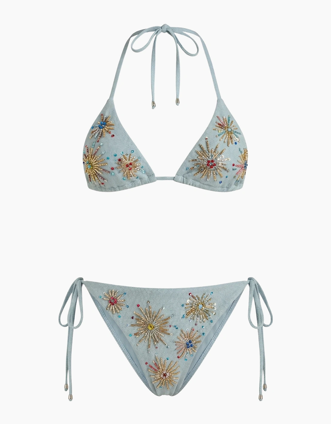 Dina Halter Blue Bikini Bottom