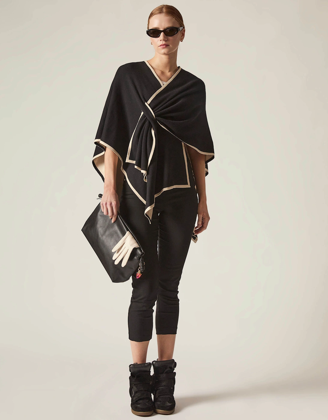 Black Front Knot Poncho, 6 of 5