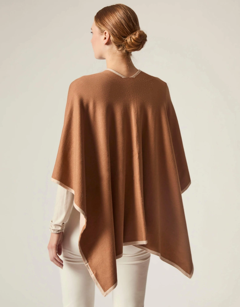 Camel Front Knot Poncho