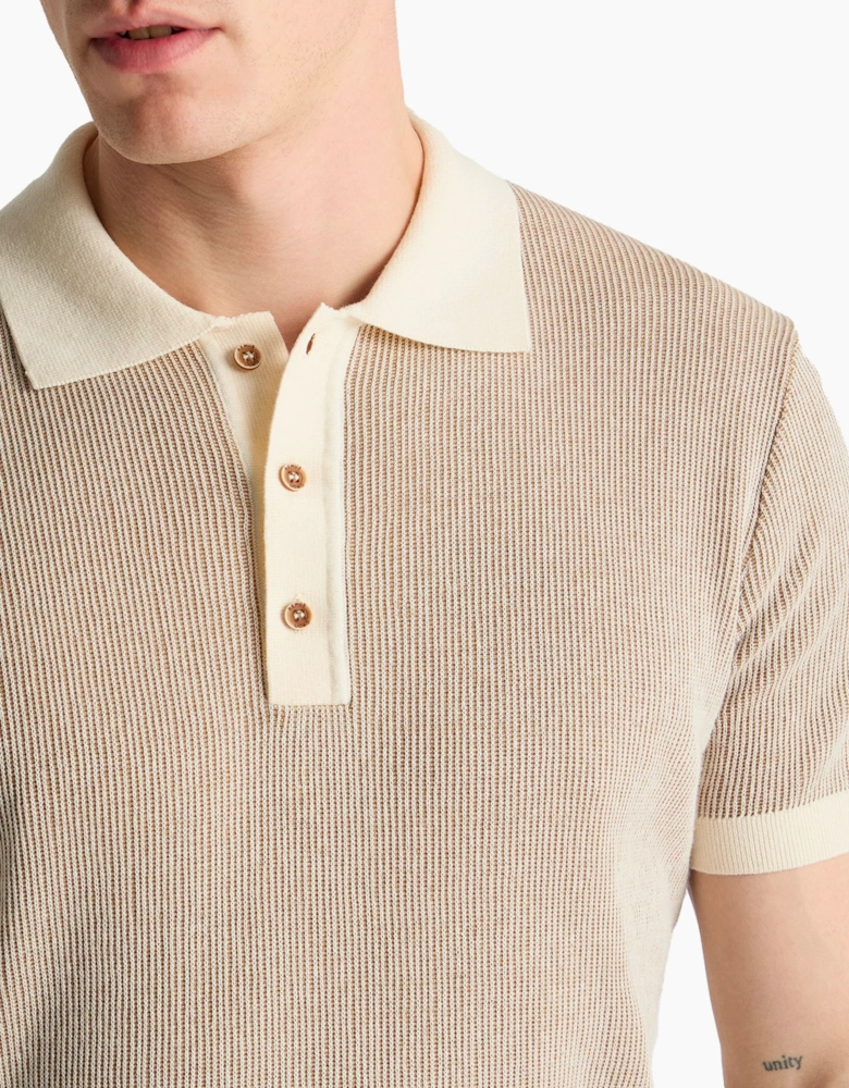 Knitted Polo Shirt CREAM