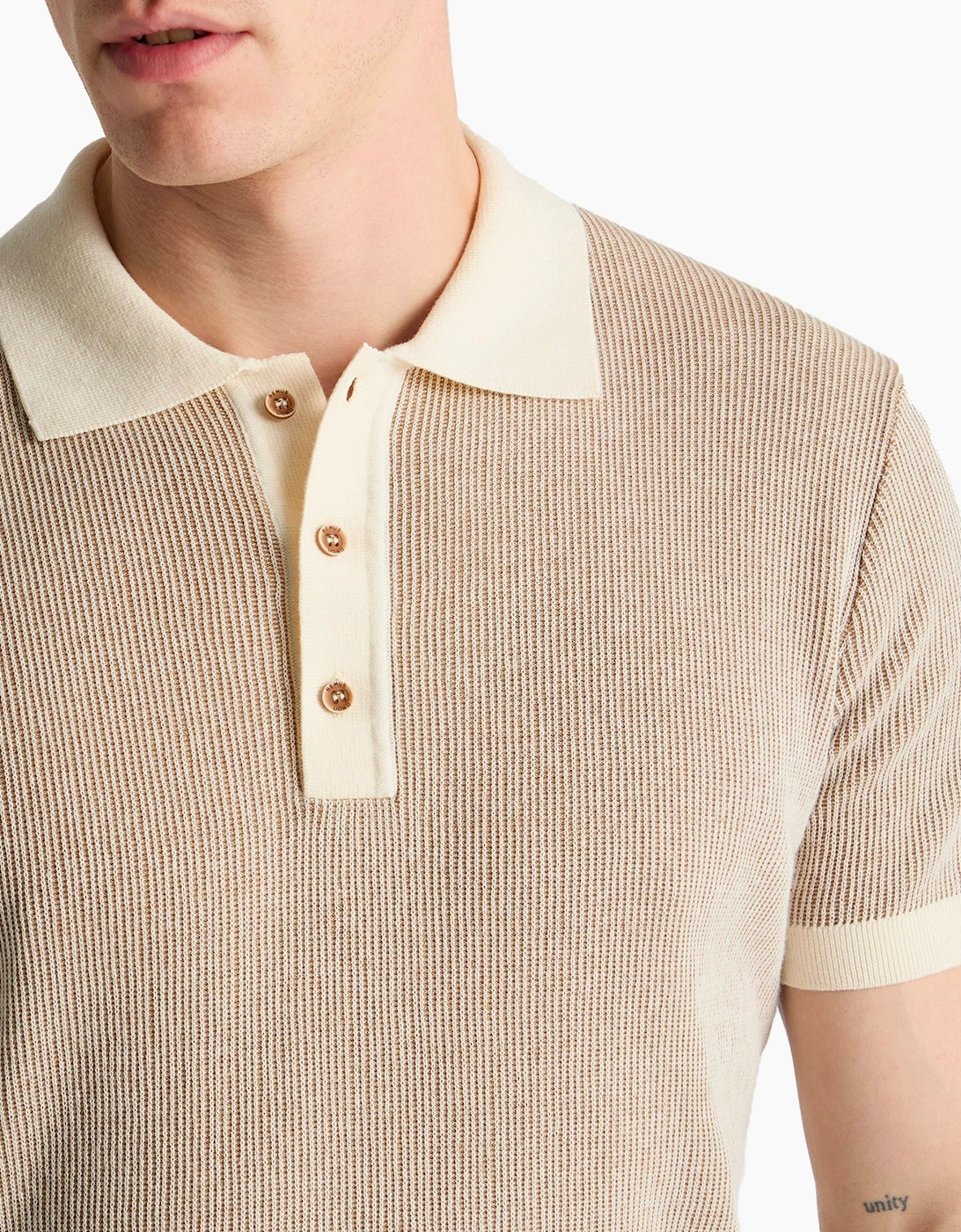 Knitted Polo Shirt CREAM