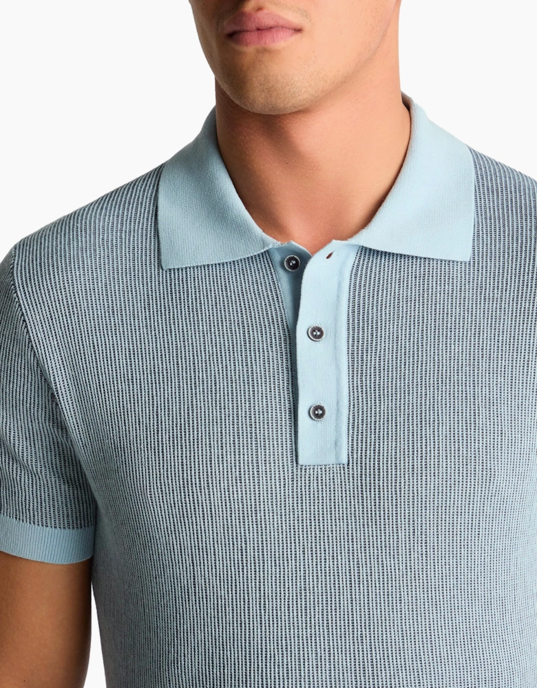 Knitted Polo Shirt BLUE