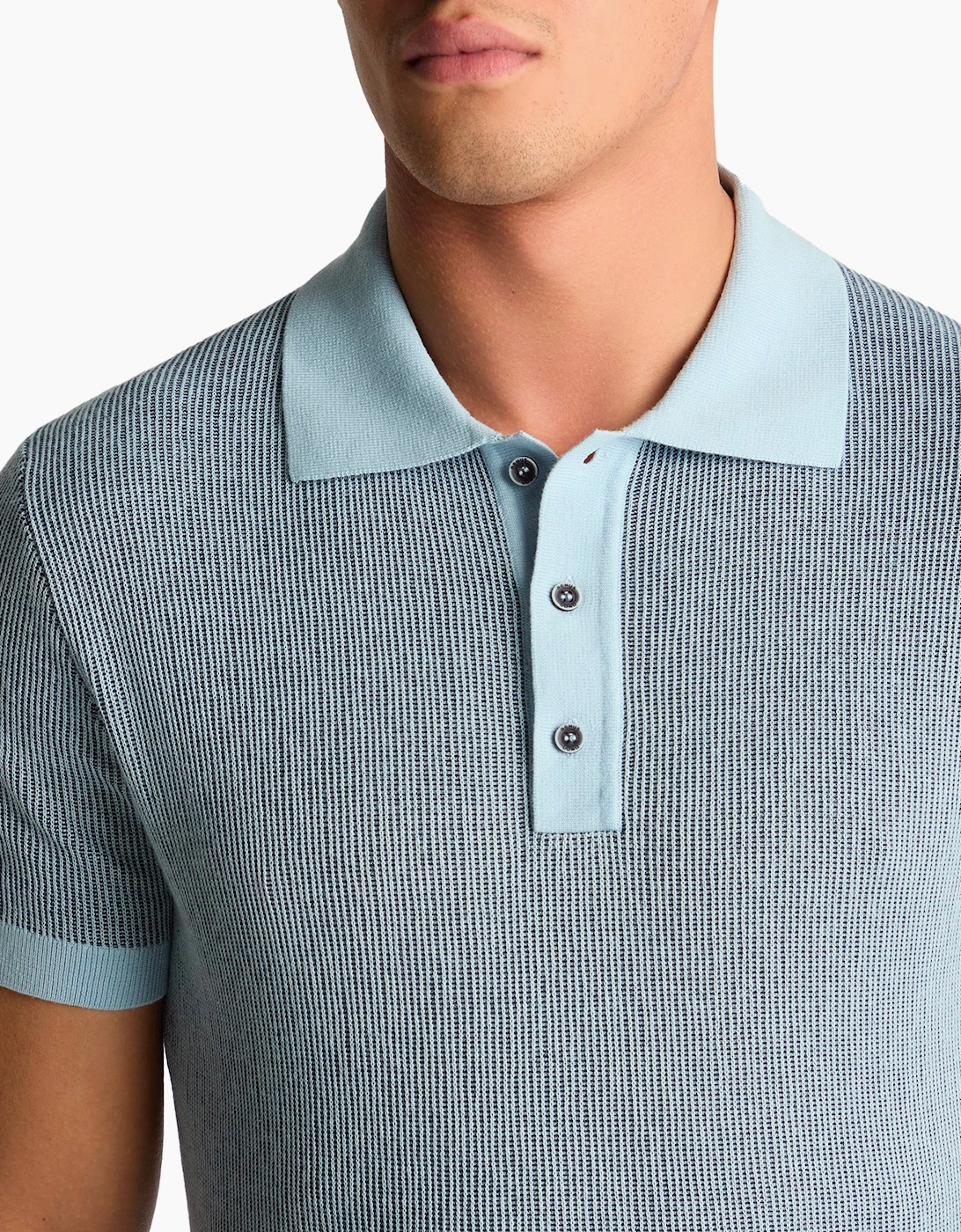 Knitted Polo Shirt BLUE