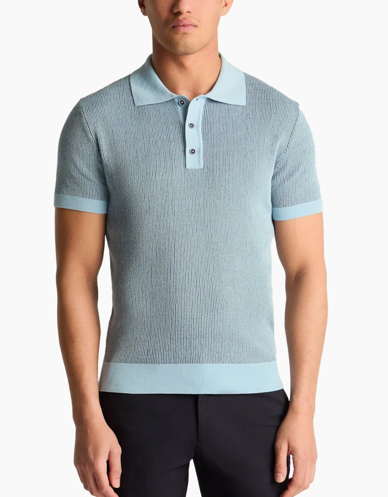 Knitted Polo Shirt BLUE