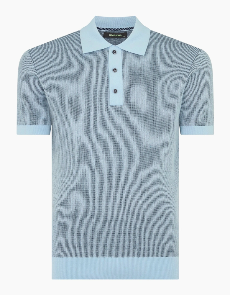 Knitted Polo Shirt BLUE