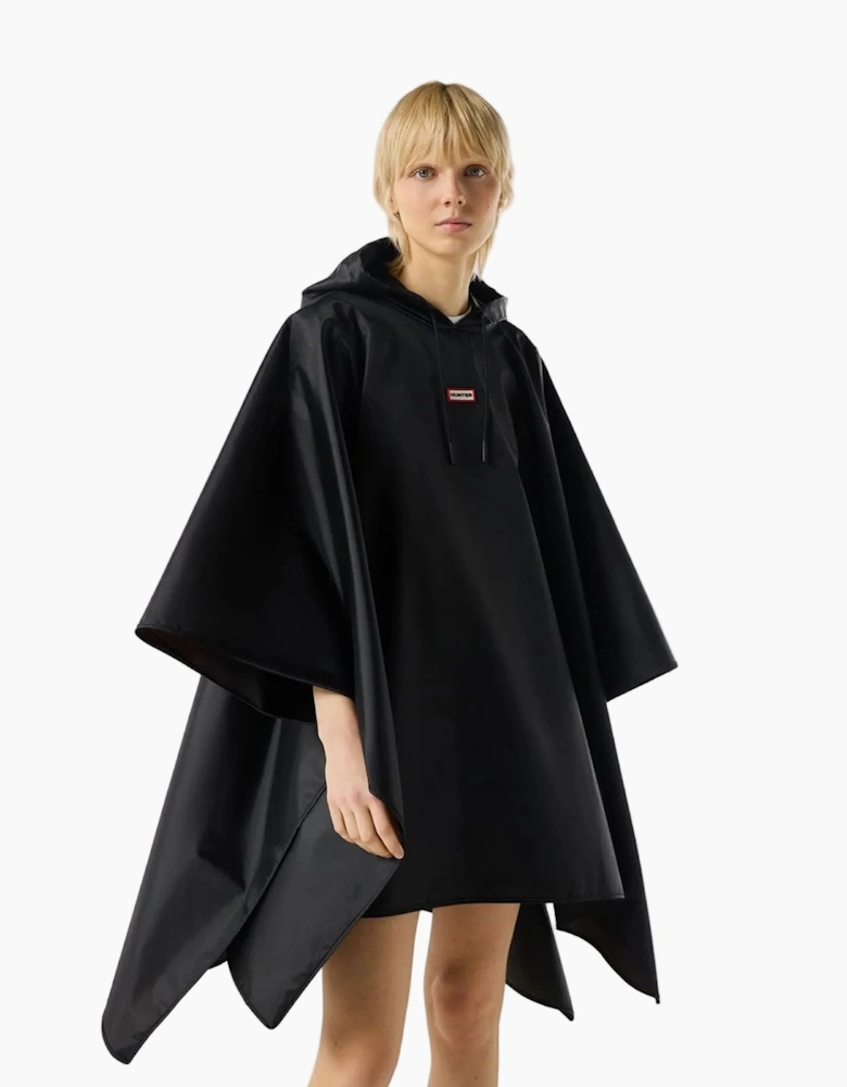 Packable Black Rain Ponchos - One Size