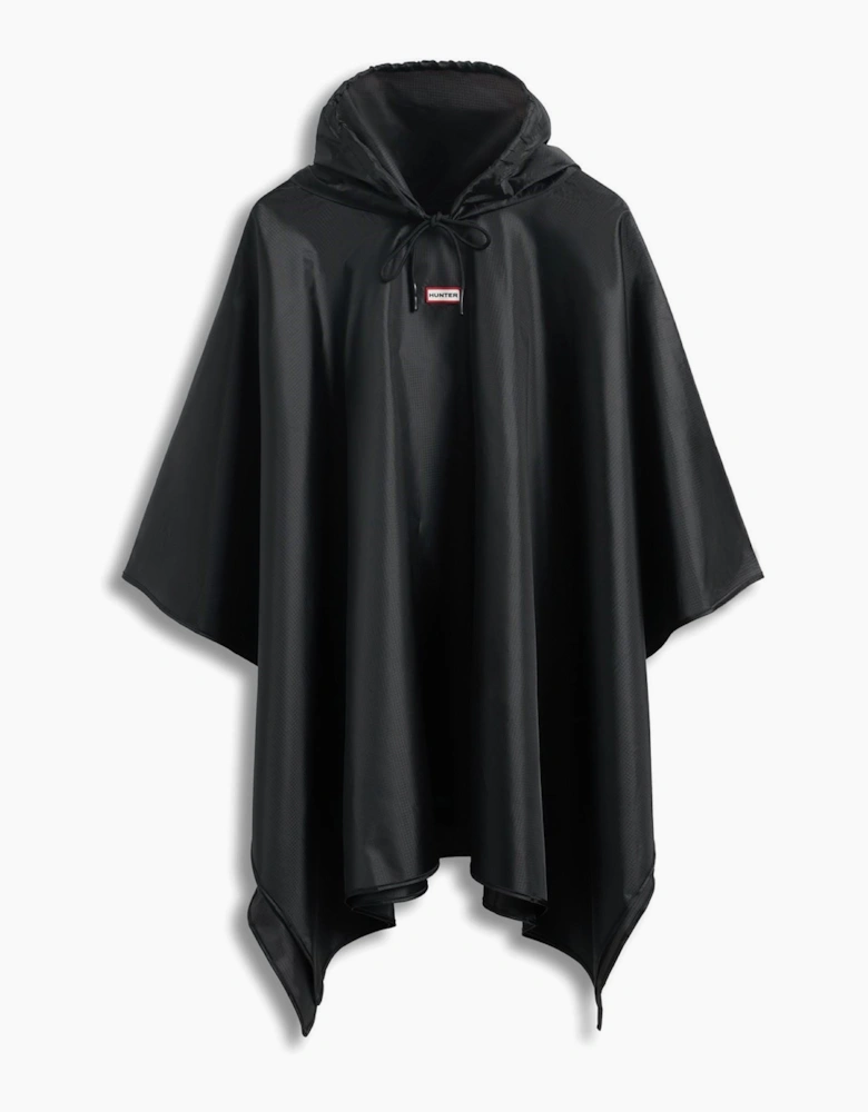 Packable Unisex Adults Black Rain Ponchos - One Size