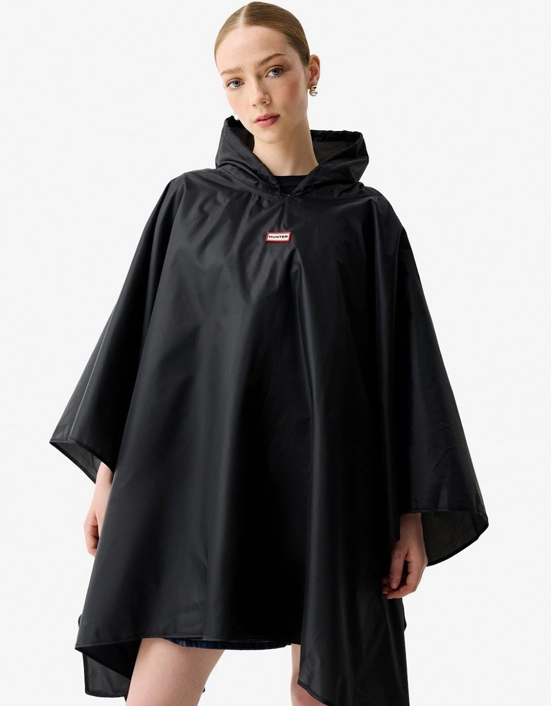 Packable Unisex Adults Black Rain Ponchos - One Size