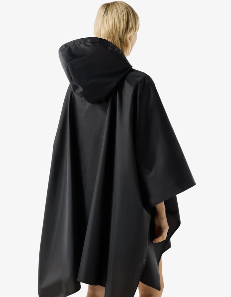 Packable Unisex Adults Black Rain Ponchos - One Size