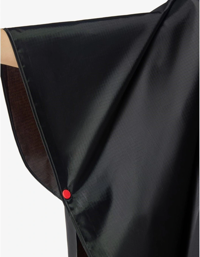 Packable Unisex Adults Black Rain Ponchos - One Size