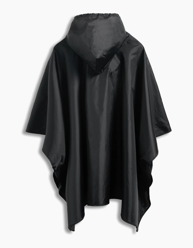 Packable Unisex Adults Black Rain Ponchos - One Size