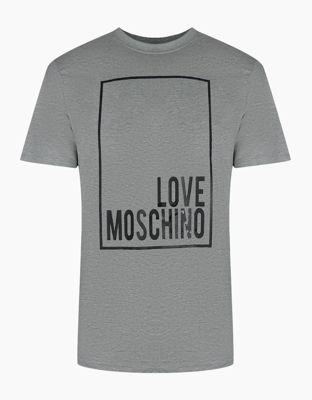 Love Moschino Men's Grey Box Logo T-Shirt  44 Xxl