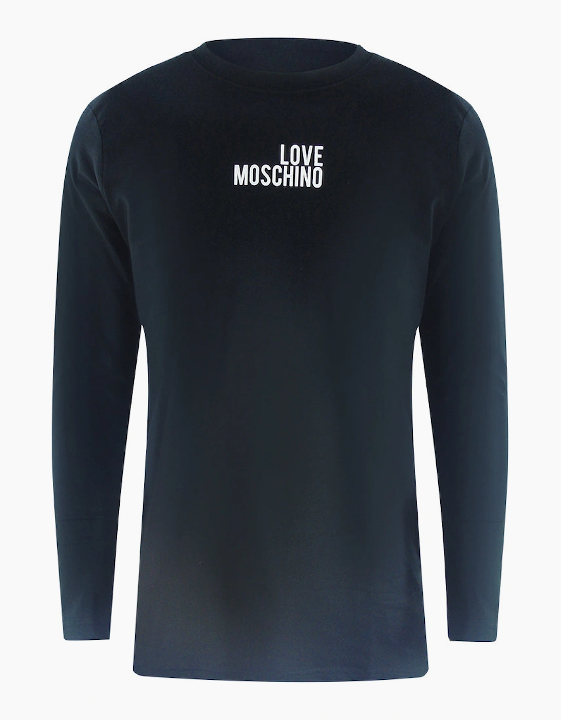 Love Moschino Men's Love Moschino Logo Long Sleeve Black T-Shirt