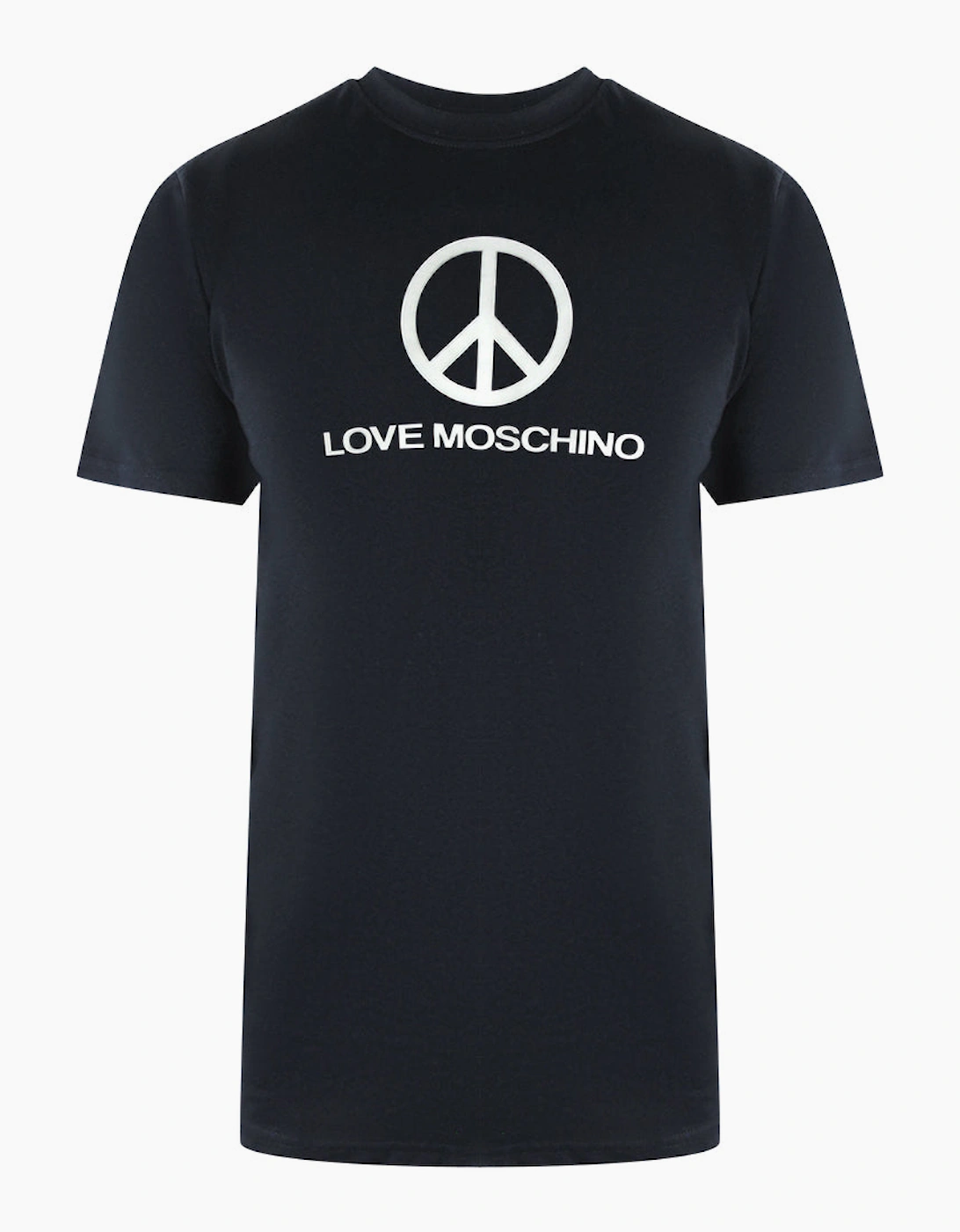 Love Moschino Men's Black Peace Logo T-Shirt  44 Xxl