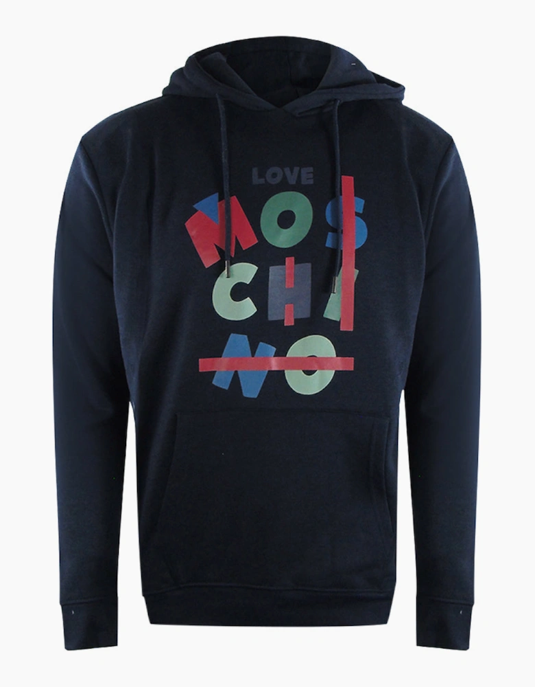 Jumble Logo Navy Blue Hoodie