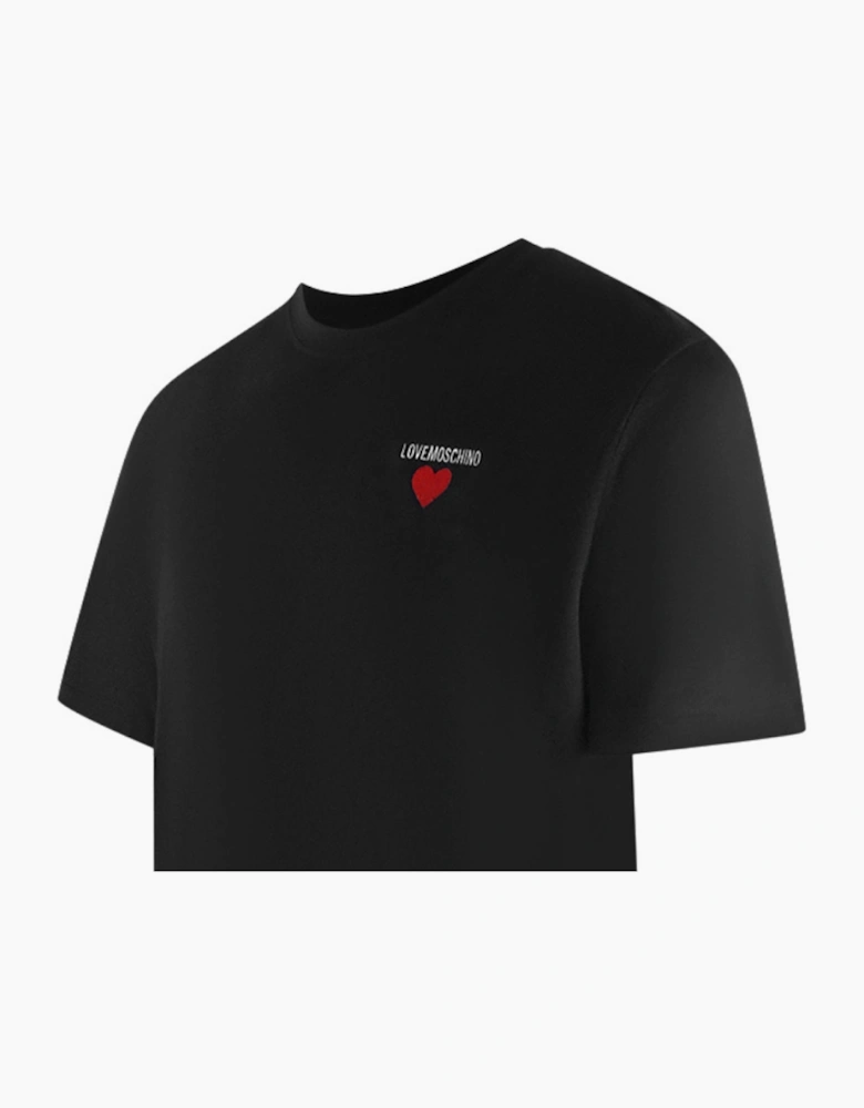 Small Heart Logo Black T-Shirt