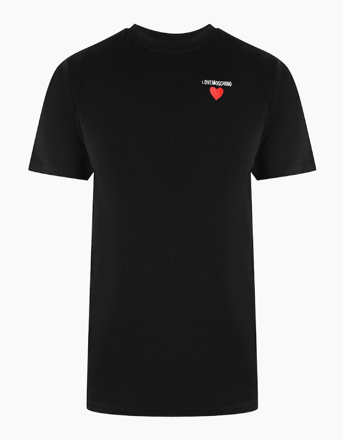 Love Moschino Men's Black Heart Logo T-Shirt  40 L