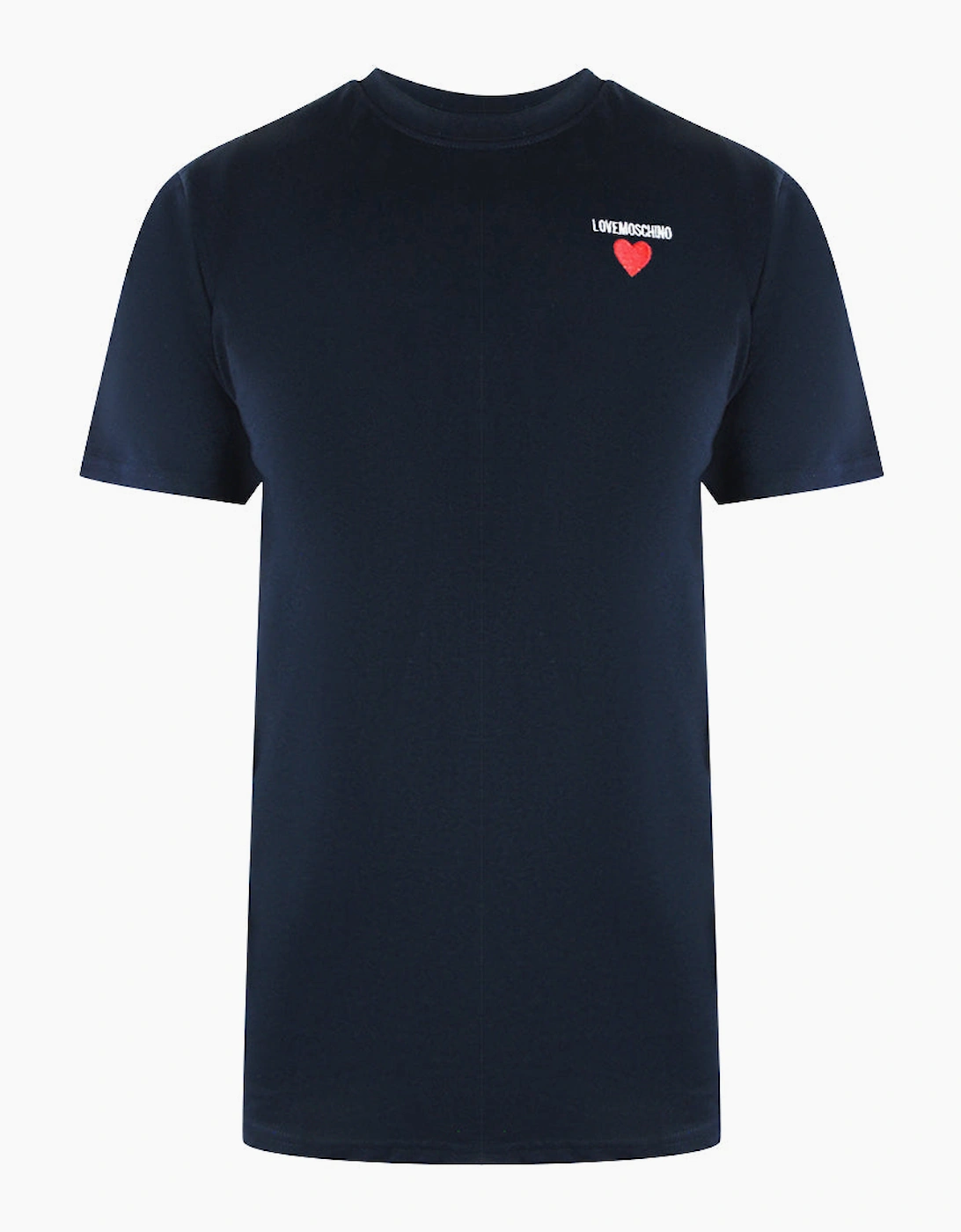Small Heart Logo Navy Blue T-Shirt, 4 of 3