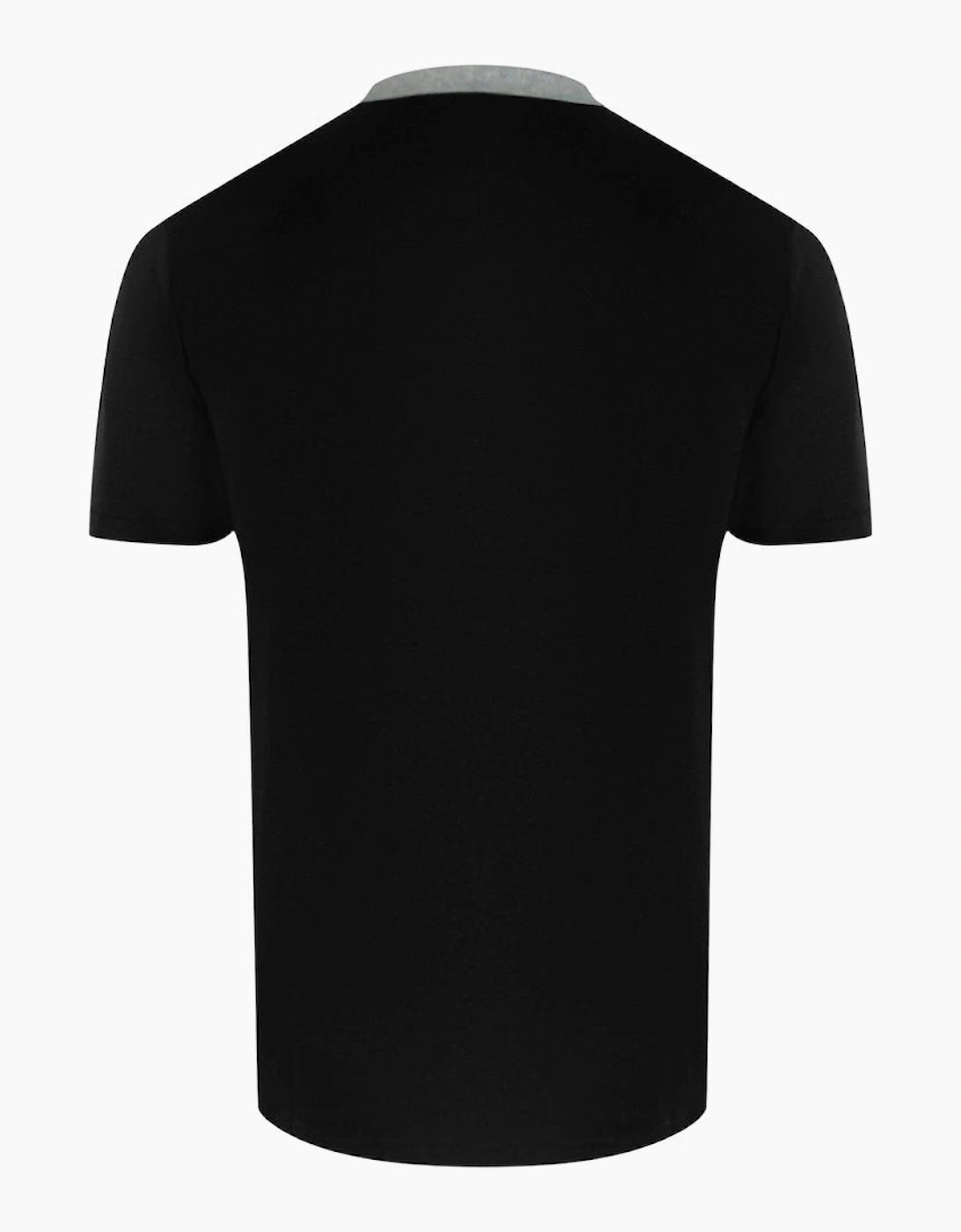 Paisley Print Logo Black T-Shirt