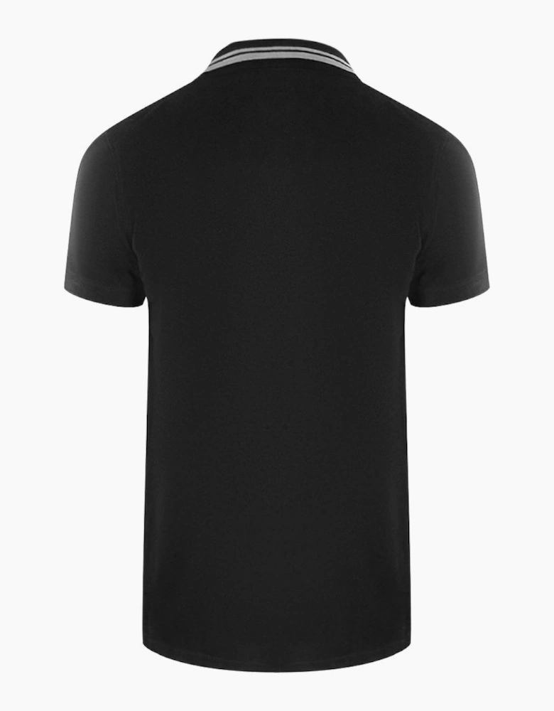 Box Logo Black Polo Shirt