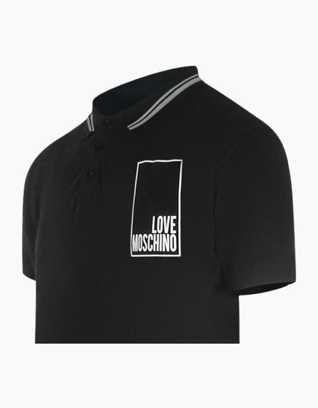 Box Logo Black Polo Shirt