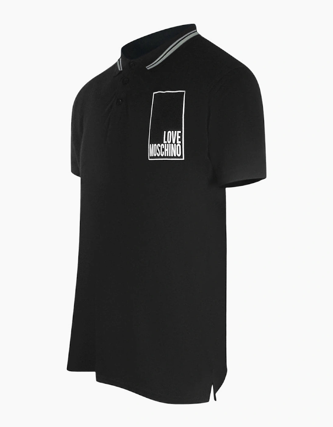 Box Logo Black Polo Shirt