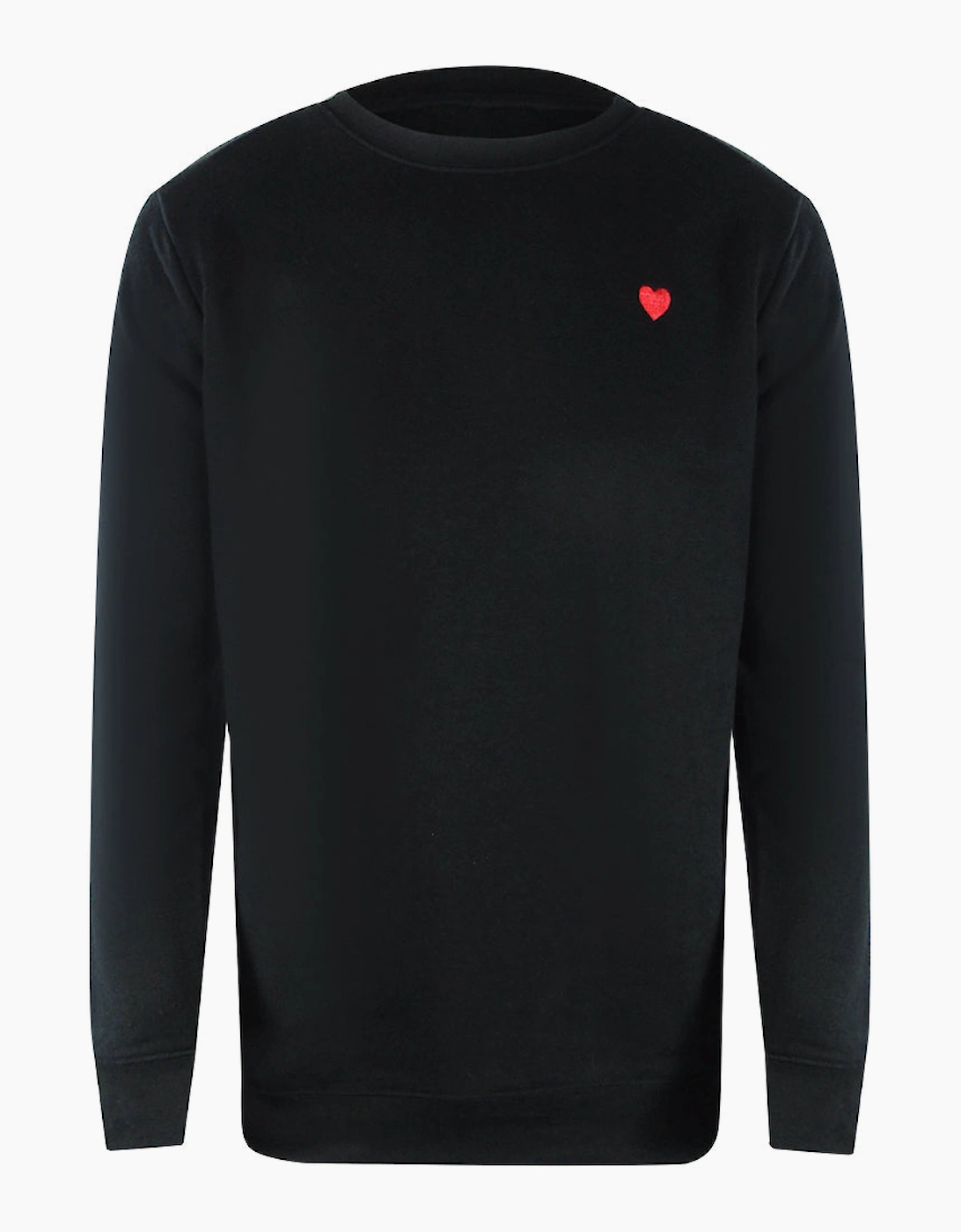 Love Moschino Men's Black Heart Logo Sweatshirt  44 Xxl