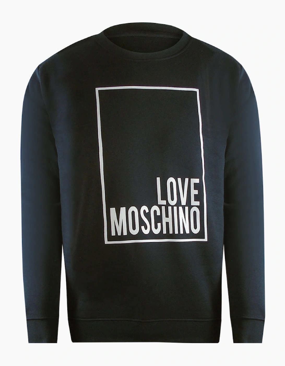 Love Moschino Men's Black Box Logo Sweatshirt  42 Xl