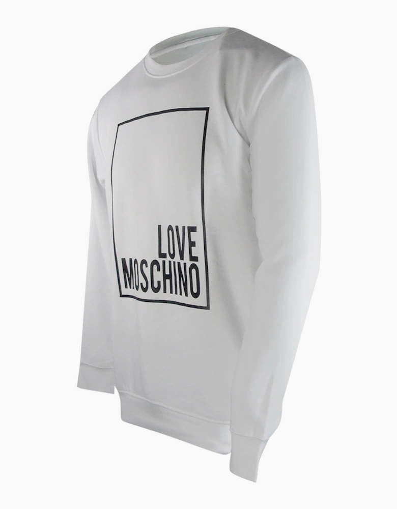 Box Logo White Sweatshirt