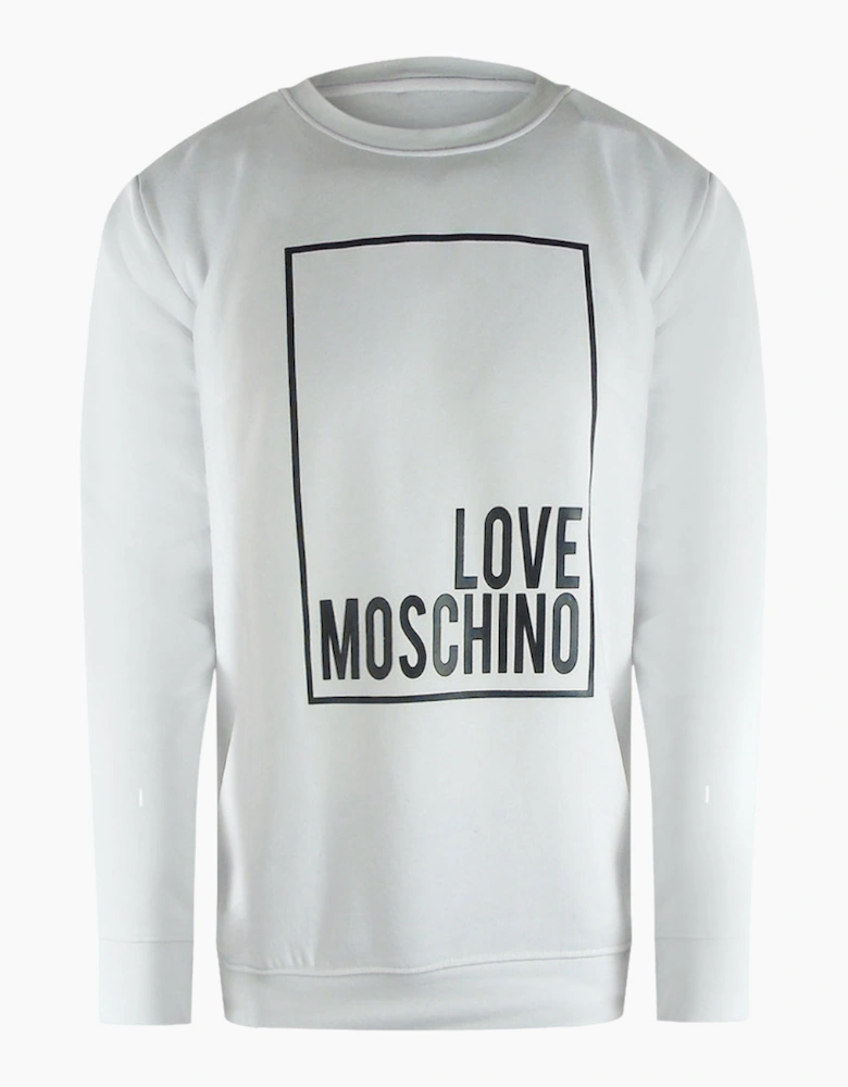 Box Logo White Sweatshirt