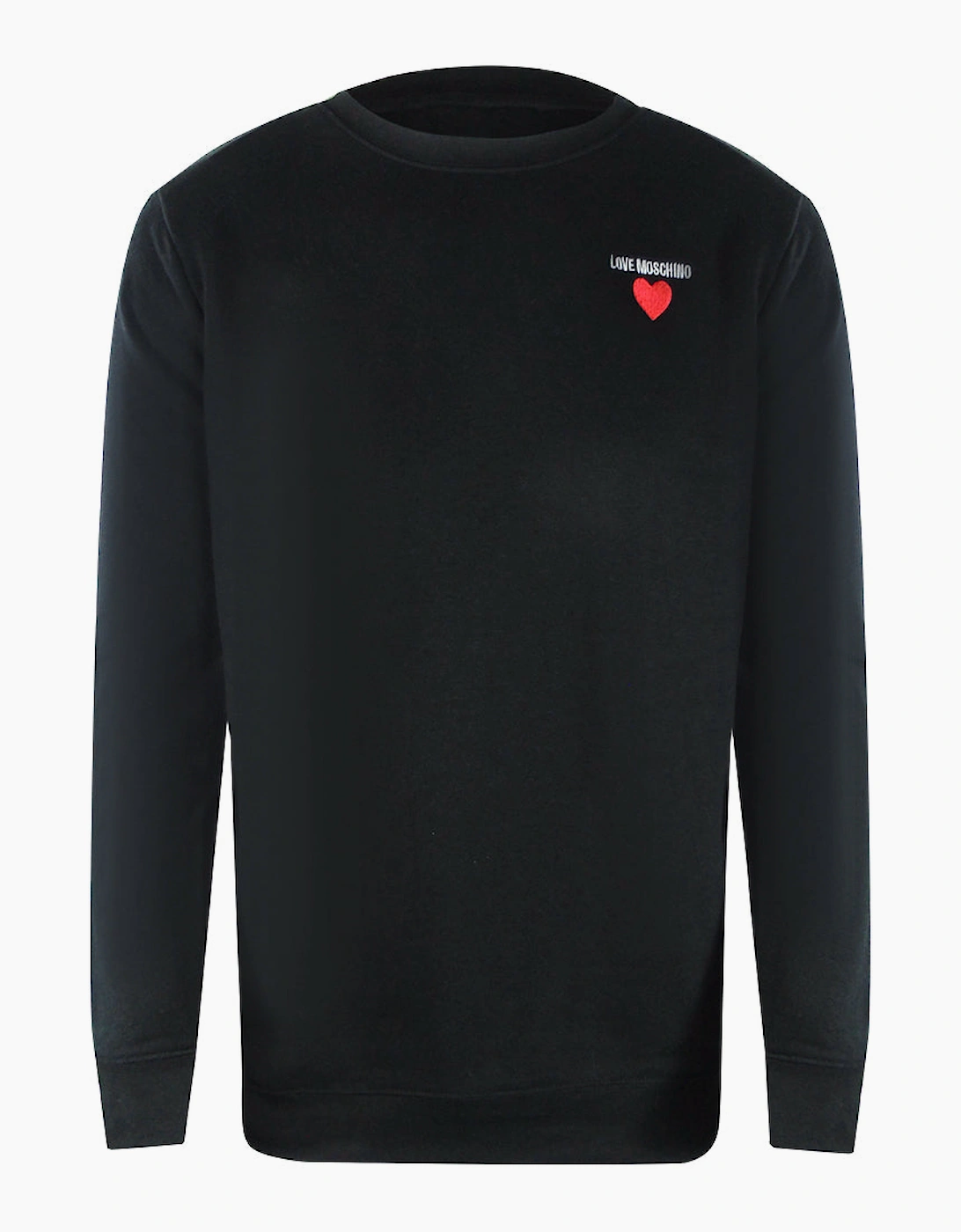 Love Moschino Men's Black Heart Logo Sweater  42 Xl