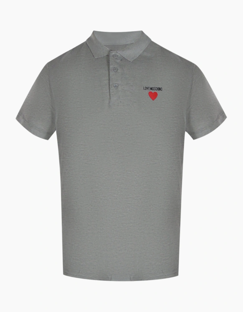 Heart Logo Grey Polo Shirt